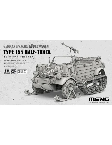 German Pkw.K1 Kübelwagen Type 155 Half-Track (incl. 3D printed trac...