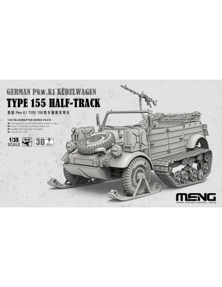 German Pkw.K1 Kübelwagen Type 155 Half-Track (incl. 3D printed trac...