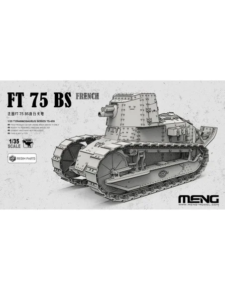 French FT 75 BS (incl. resin parts), 1/35 - MENG-Model TS-059