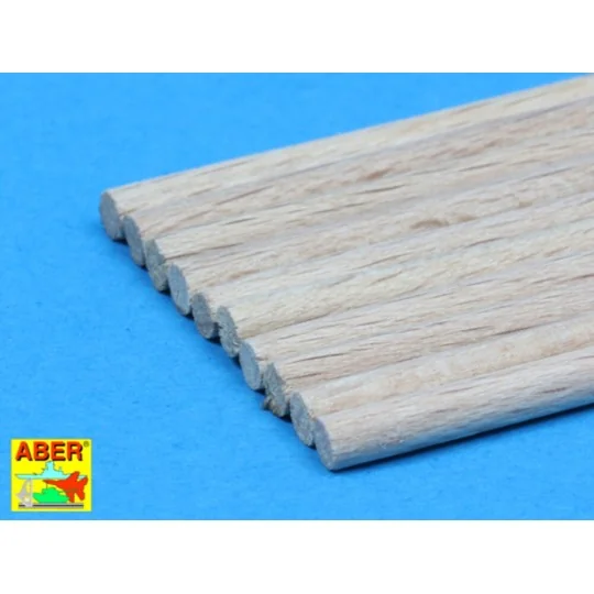 Wood round rods 3mm - Aber Models WR3