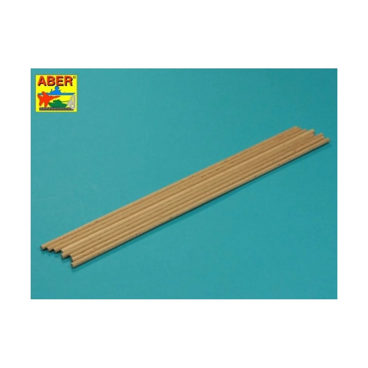 Wood round rods 4mm length 250mm x 8 pcs. - Aber Models WR4