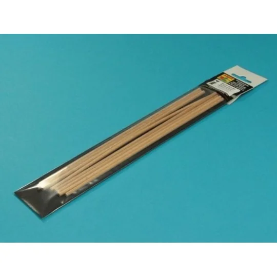 Wood round rods 4mm length 250mm x 8 pcs. - Aber Models WR4