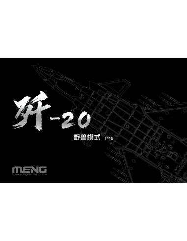 Chinese J-20 Stealth Fighter Beast Mode, 1/48 - MENG-Model LS-002s