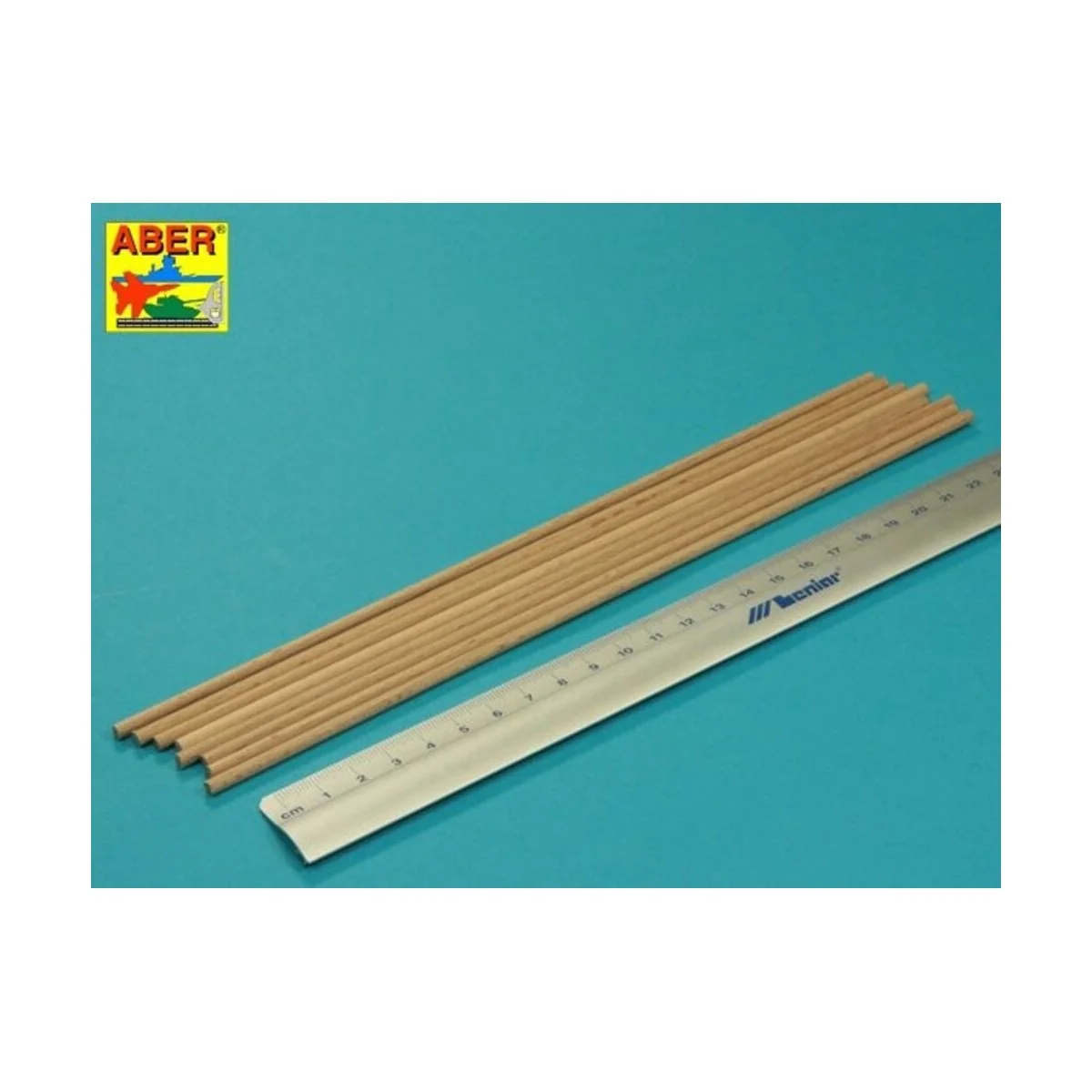 Wood round rods 4mm length 250mm x 8 pcs. - Aber Models WR4