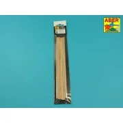 Wood round rods 5mm length 245mm x 6 pcs. - Aber Models WR5