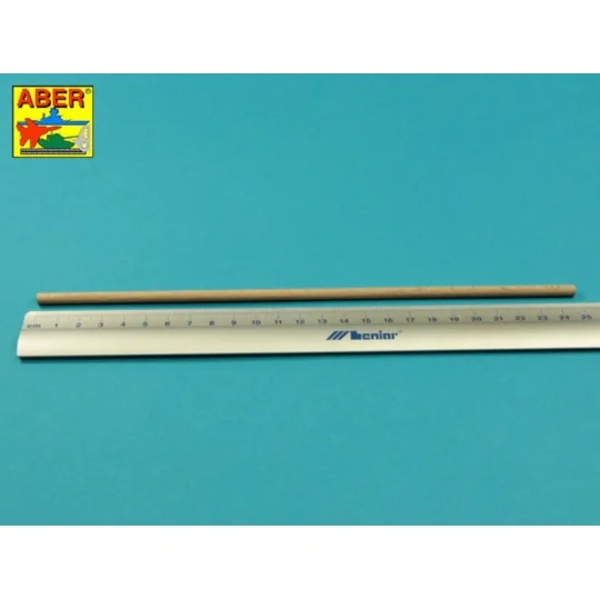 Wood round rods 5mm length 245mm x 6 pcs. - Aber Models WR5