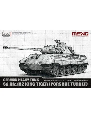 German Heavy Tank Sd.Kfz.182 King Tiger (Porsche Turret), 1/72 - ME...