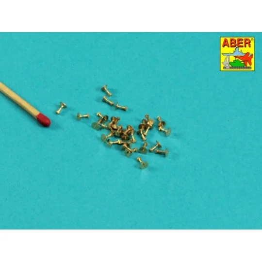 Turned Hexagonal bolts (1, 34x1, 60mm) x 30 pcs., 1/16 - Aber Model...