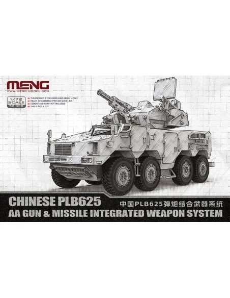 Chinese PLB625 AA Gun & Missile Integrated Weapon System, 1/72 - ME...