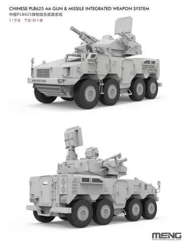 Chinese PLB625 AA Gun & Missile Integrated Weapon System, 1/72 - ME...
