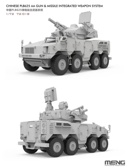 Chinese PLB625 AA Gun & Missile Integrated Weapon System, 1/72 - ME...