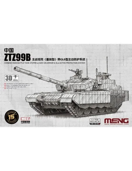 Chinese Main Battle Tank ZTZ99B w/Add-on Armor & GL6 Active Protect...