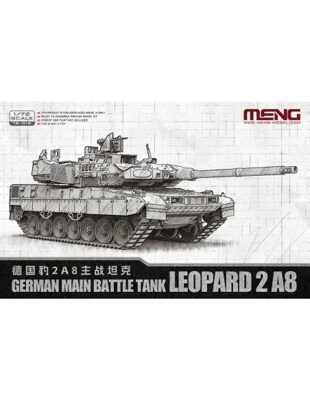 [NO_DESC] German Main Battle Tank Leopard 2 A8, 1/72 - MENG-Model 7...