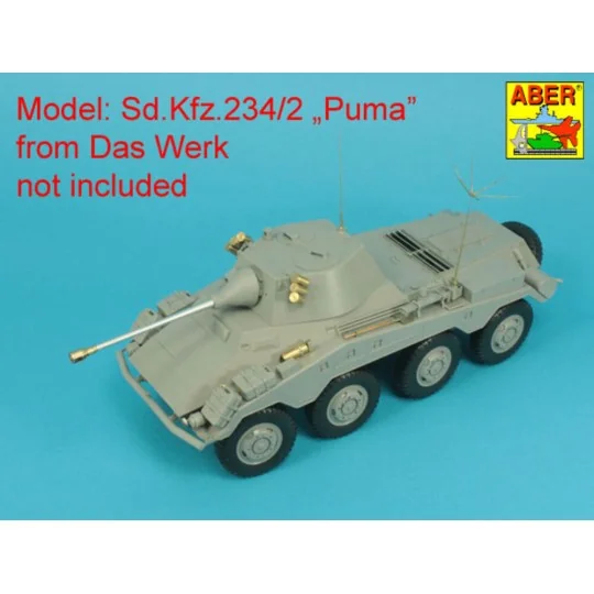 German 5cm KwK39 Barrel for Sd.Kfz.234/2 PUMA (Das Werk model), 1/1...