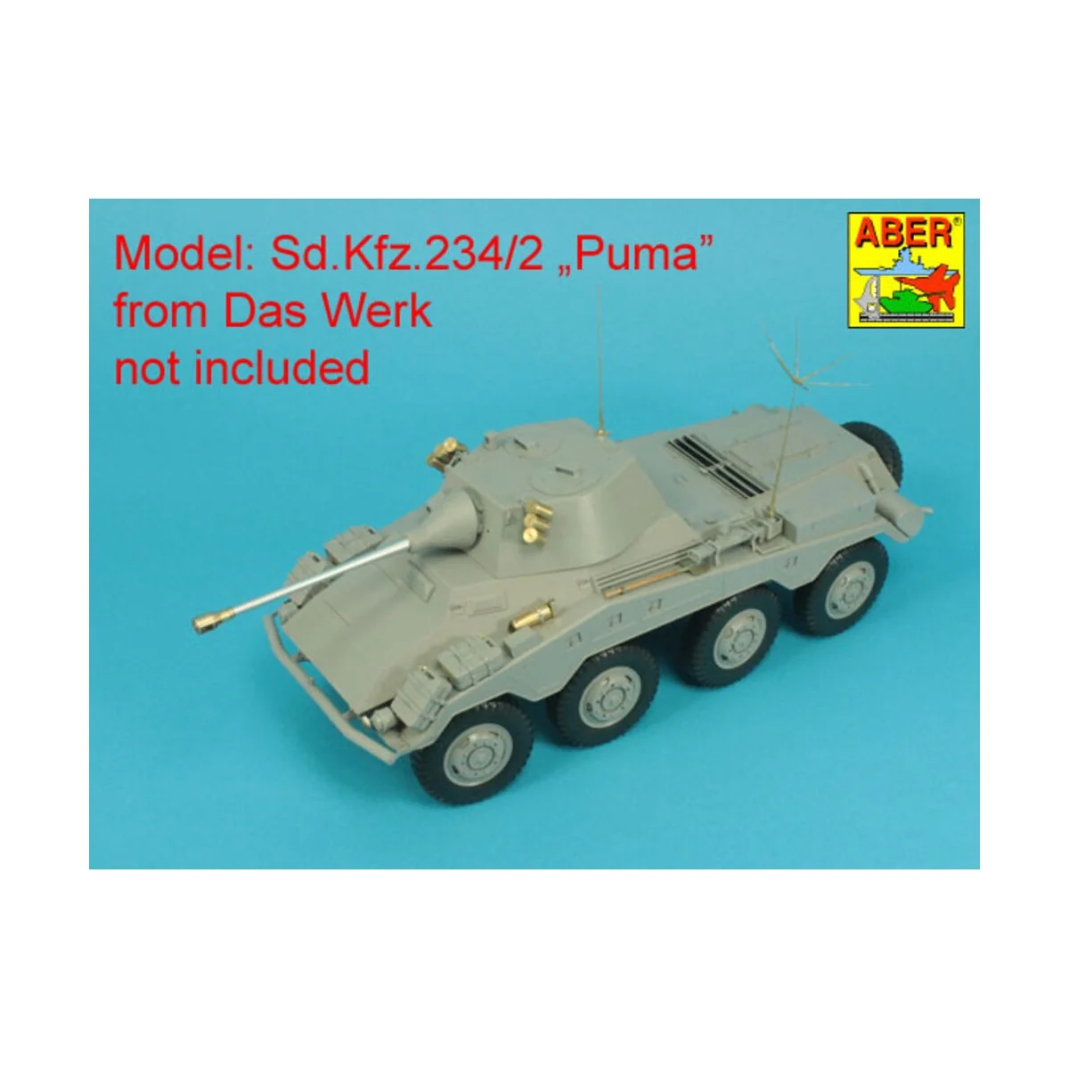 German 5cm KwK39 Barrel for Sd.Kfz.234/2 PUMA (Das Werk model), 1/1...