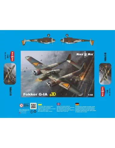 [NO_DESC] Fokker G-IA + 3D details, 1/48 - Micro Mir AMP MM48-016-PLUS