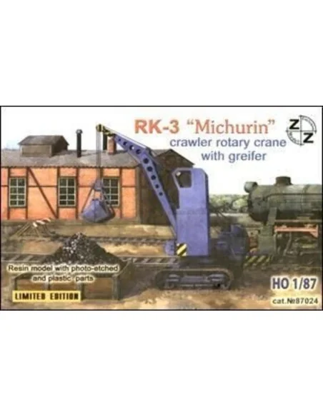 RK-3 Michurin crawler rotary crane with greifer, 1/87 - ZZ Modell Z...