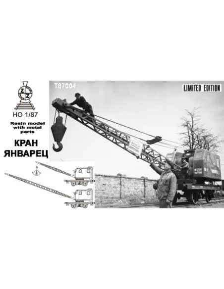 Railway crane Yanvarets K-103, 1/87 - ZZ Modell ZZ-T87004
