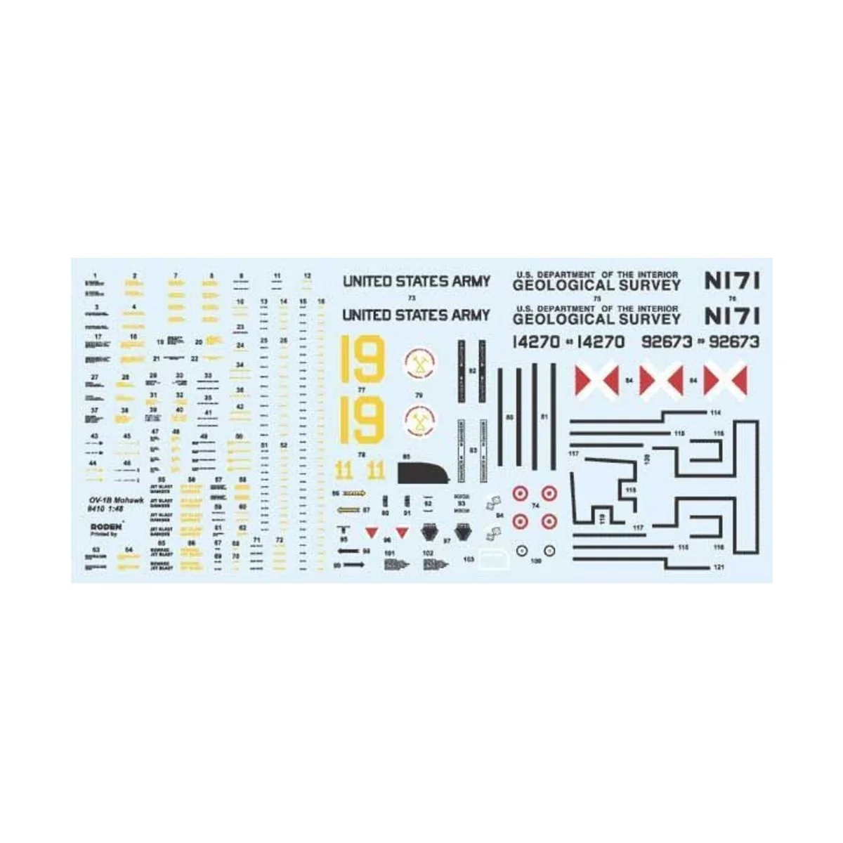 Grumman OV-1 B / OV-1 C Mohawk, 1/48 - Roden 410