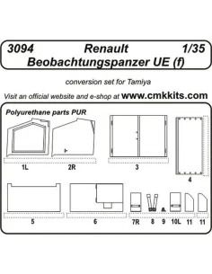 Renault Beobachtungspanzer UE (f) für Tamiya Bausatz, 1/35 - CMK 12...