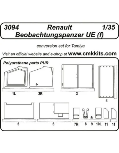 Renault Beobachtungspanzer UE (f) für Tamiya Bausatz, 1/35 - CMK 12...