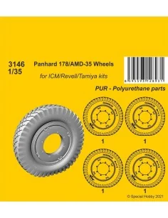 Panhard 178/AMD-35 Wheels, 1/35 - CMK 129-3146