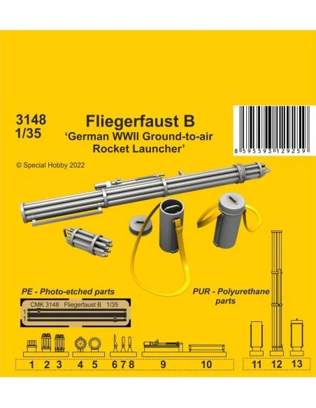Fliegerfaust B German WWII ground-to-air rocket launcher, 1/35 - CM...