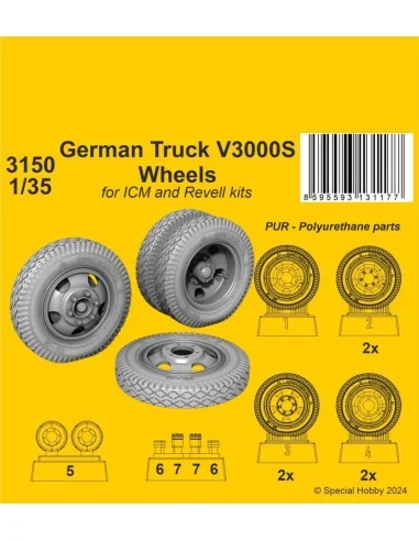 [NO_DESC] German Truck V3000S Wheels 1/35 / for ICM kits, 1/35 - CM...