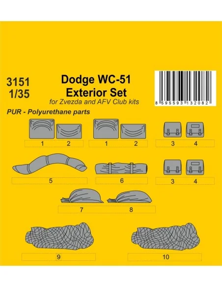 Dodge WC-51 Stowage and Seat Cushions / for Zvezda and other kits, ...