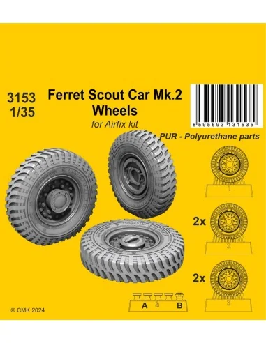 Ferret Scout Car Mk.2 Wheels 1/35 / for Airfix kits, 1/35 - CMK 129...