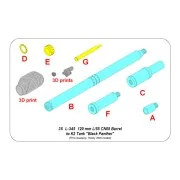 120 mm L/55 CN08 Barrel to K2 Tank Black Panther - Aber Models 35 L...