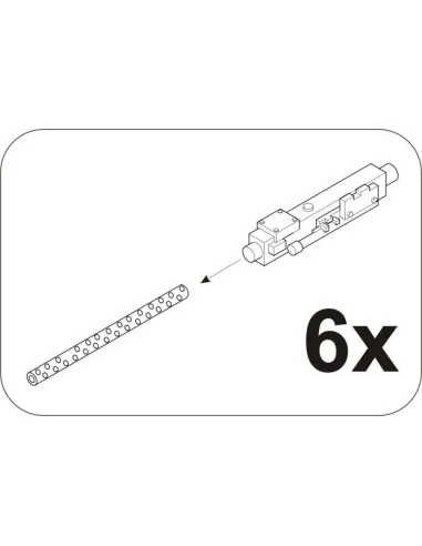 [NO_DESC] Browning M2 6pcs. WWII aircraft gun, 1/32 - CMK 129-5064
