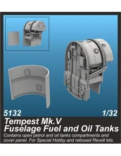 Tempest Mk.V Fuselage Fuel and Oil Tanks, 1/32 - CMK 129-5132