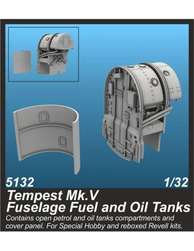 Tempest Mk.V Fuselage Fuel and Oil Tanks, 1/32 - CMK 129-5132