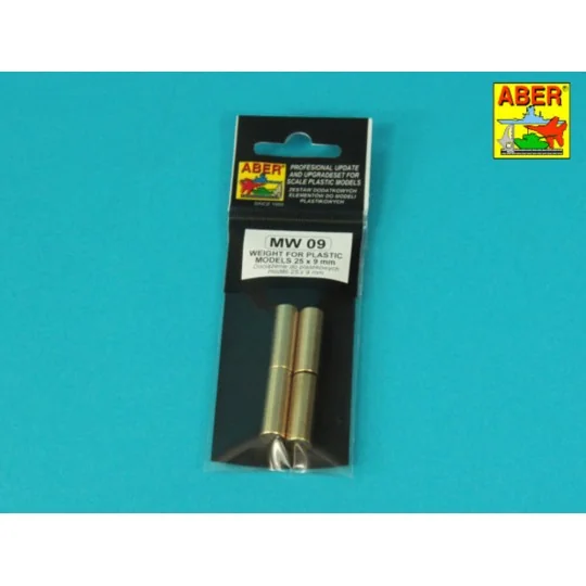 WEIGHT FOR PLASTIC MODELS 25 x 9 mm x 4 pcs. - Aber Models MW-09