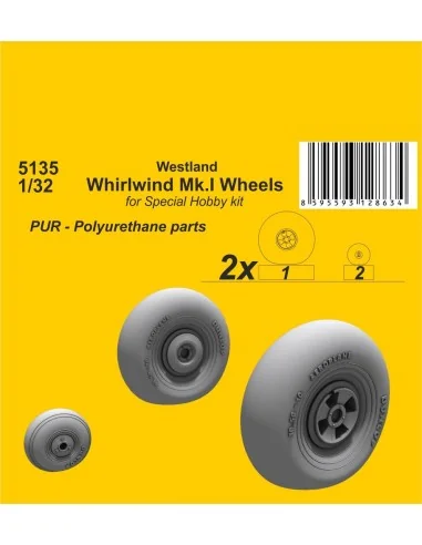 Westland Whirlwind Mk.I Wheels, 1/32 - CMK 129-5135
