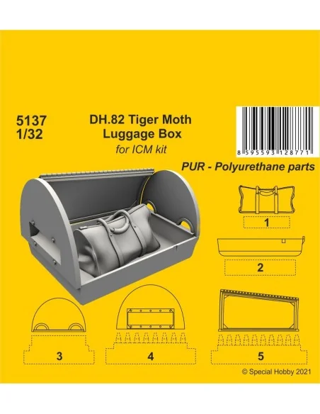 DH.82 Tiger Moth Luggage Box (ICM kit), 1/32 - CMK 129-5137