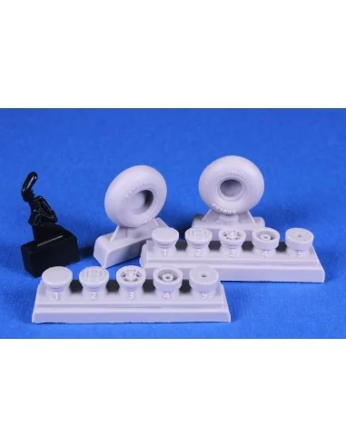 DH.82 Tiger Moth Mainwheels and Tailskid (ICM kit), 1/32 - CMK 129-...