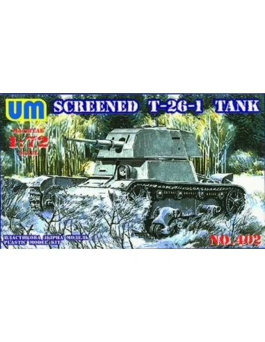 Screened T-26-1 tank, 1/72 - Unimodels UMT402