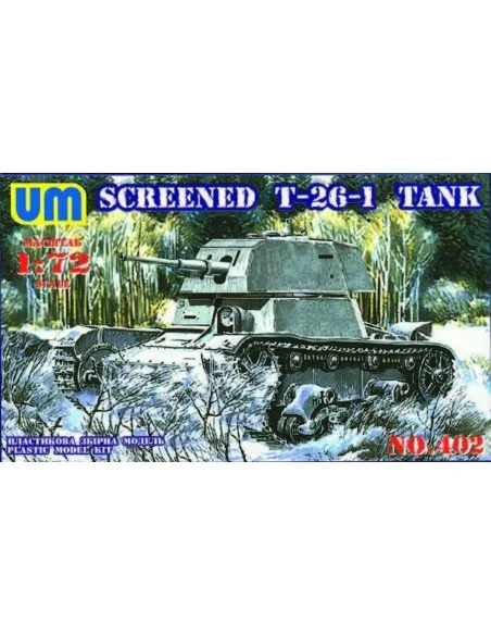 Screened T-26-1 tank, 1/72 - Unimodels UMT402