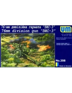 Zis 3, 76 mm Soviet Gun, 1/72 - Unimodels UM208