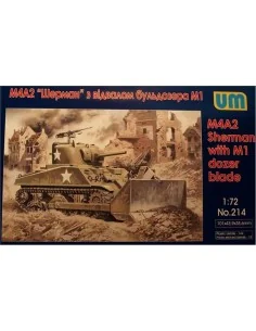 Tank M4A2 with M1 Dozer Blade, 1/72 - Unimodels UM214