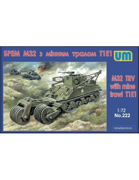 M32 tank recovery vehicle with mine traw, 1/72 - Unimodels UM222