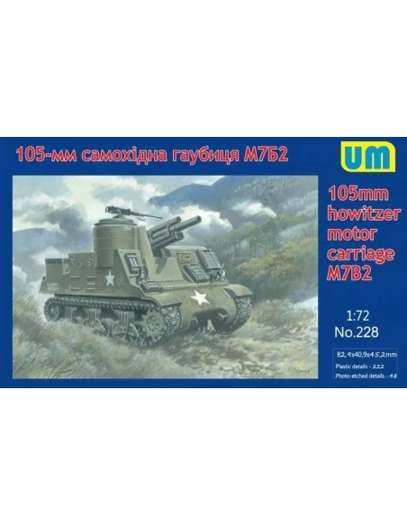 M7B2 105mm Howitzer Motor Carriage, 1/72 - Unimodels UM228