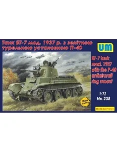 BT-7 tank mod.1937 with the P-40 antiaircraft ring mount, 1/72 - Un...
