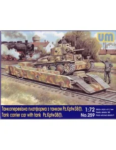 Tank carrier car with Pz.Kpfw. 38(t), 1/72 - Unimodels UM259