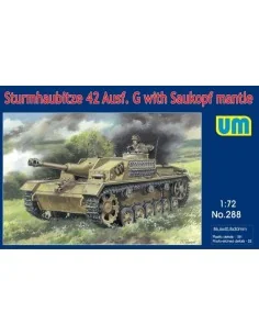 Sturmhaubitze 42 Auf.G w. Saukopf mantle, 1/72 - Unimodels UM288