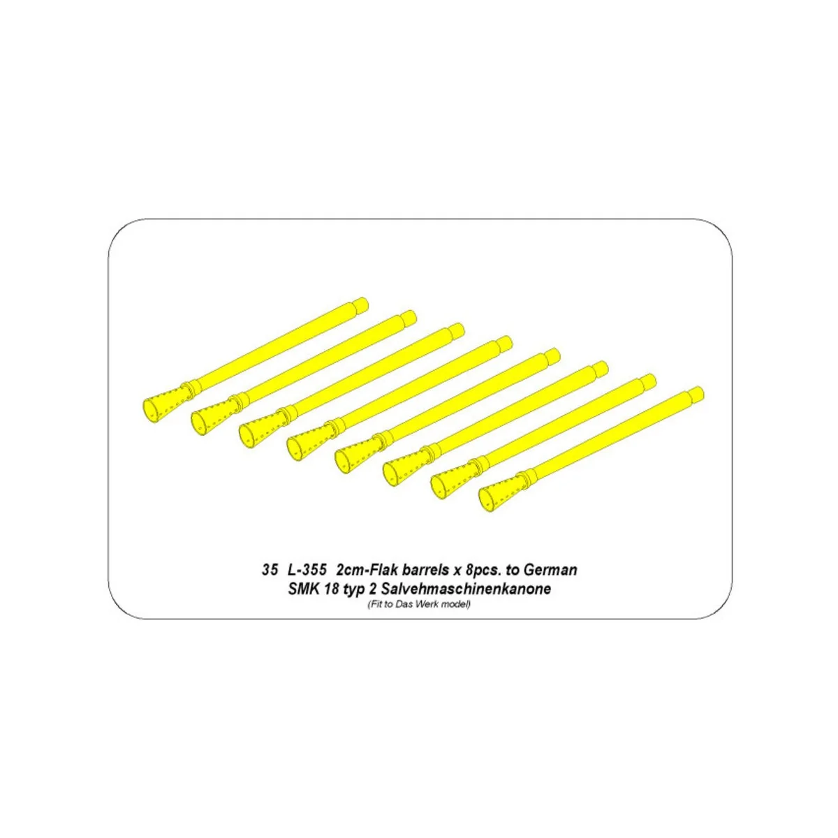 2cm 8 barrels to SMK 18 typ 2 Salvehmaschinenkanone, 1/35 - Aber Mo...