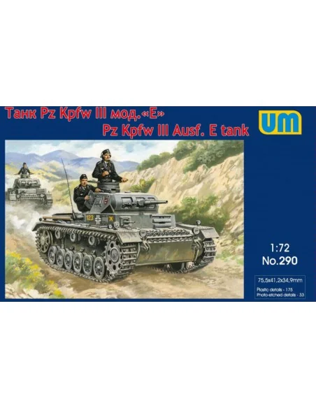 Pz.Kpfw III Ausf. E tank, 1/72 - Unimodels UM290