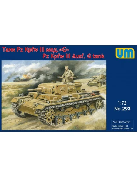 Pz.Kpfw III Ausf. G tank, 1/72 - Unimodels UM293